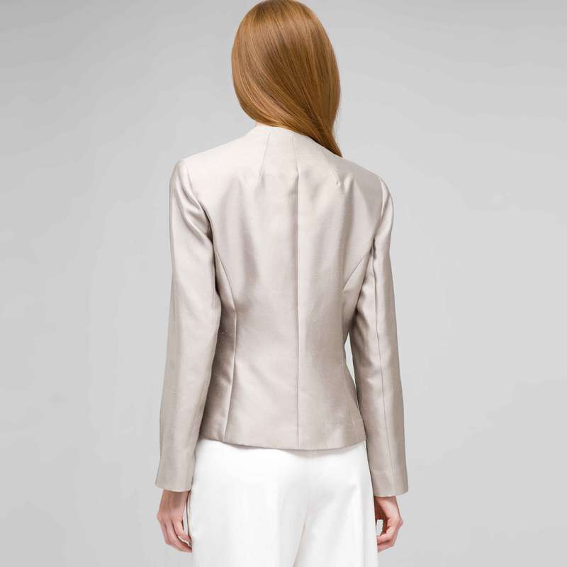 V-Neck Jacket, Stone, large