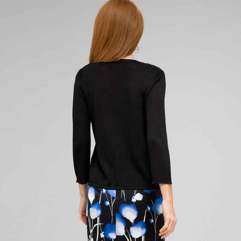 3/4 Sleeve Tee, Black, large