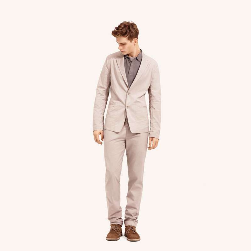 Casual Slim Leg Pants, Grey, large