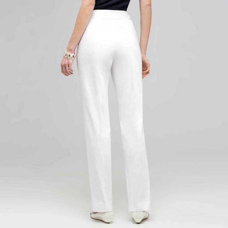 Straight Leg Pant., White, large